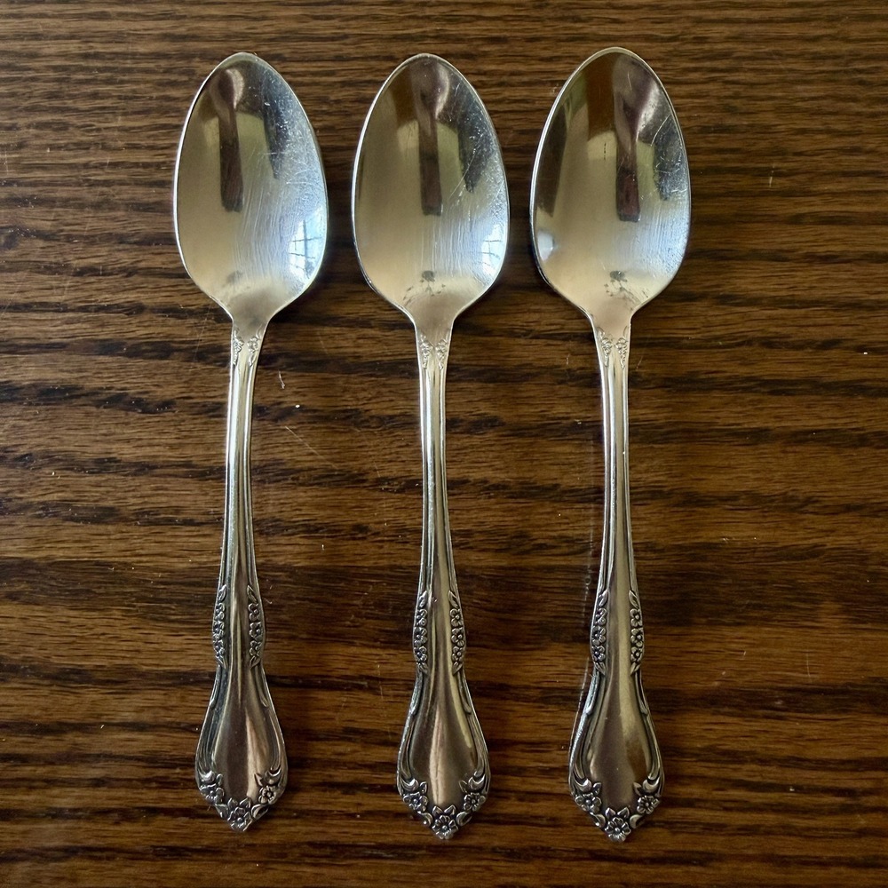 ONEIDA MANSFIELD Teaspoons Stainless Steel Flatware Set of 3